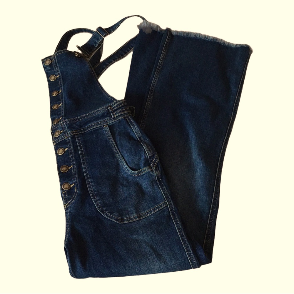 Free people denim overalls